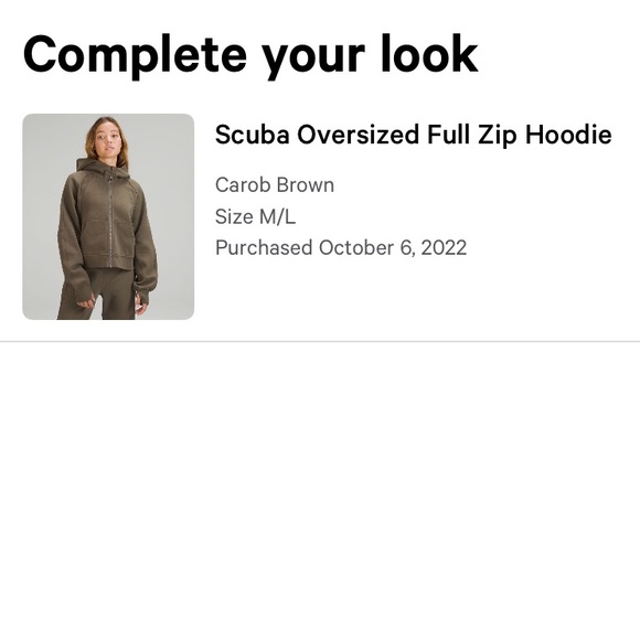 Lululemon Scuba Oversized Full Zip Hoodie in Carob Brown - Picture 2 of 5